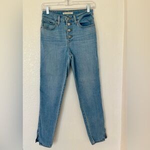 Levi's 721 High Rise Skinny Ankle Jeans Size 28